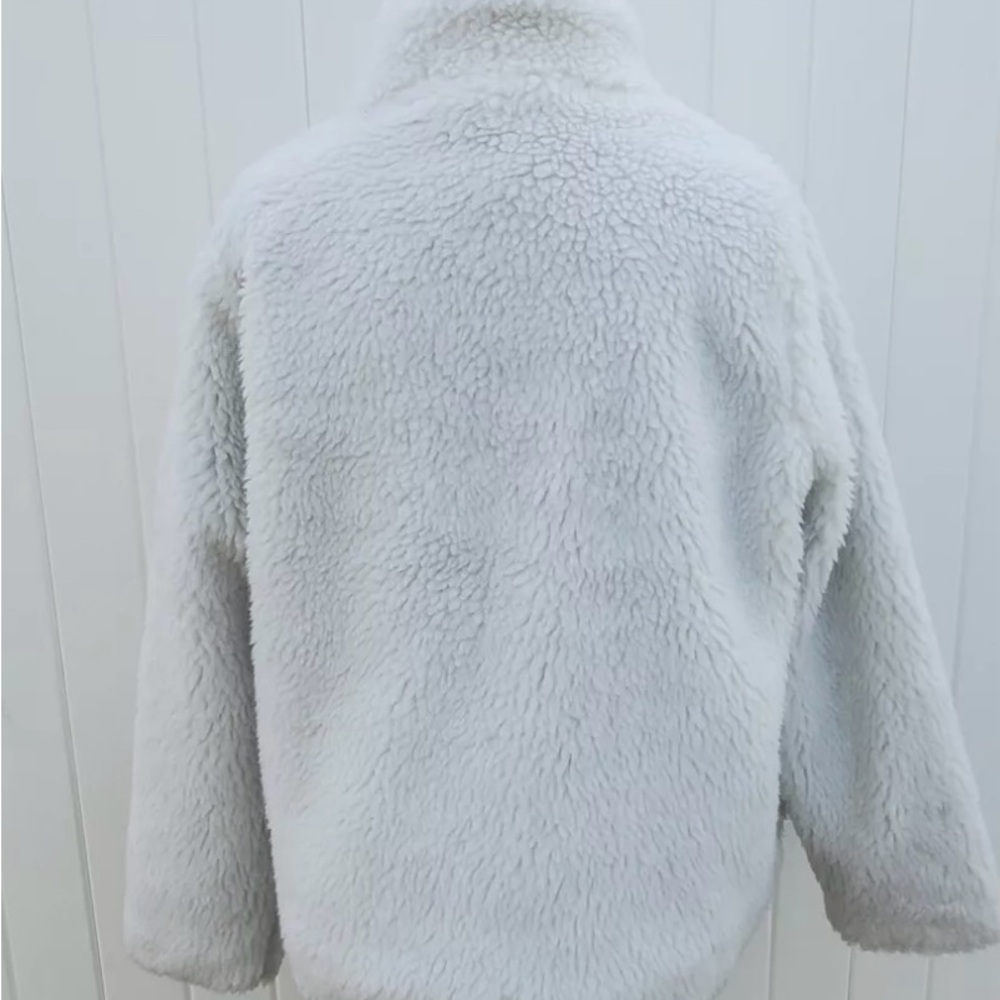 Tommy Hilfiger White Sherpa Fleece Jacket • NWT • Women’s Large - Picture 9 of 16